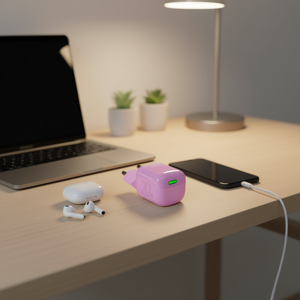 Cargador USB Tipo-C MINIPRO 20W GaN, Cable PUFCMTCUSBC20WGPINK, Color Rosa, Adaptador GaN de 20W para Cargar Dispositivos, Alta Eficiencia USB - Product Image 3