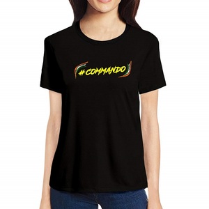 Camiseta de mujer de alta calidad Algodón ecológico con Spandex Diseño de manga corta estampado personalizado teñido sólido - Product Image 5