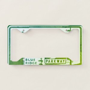 Marco de Matrícula Rústico para Blue Ridge Parkway, con LED Verde y Plástico, para Uso en Automóviles - Product Image 1
