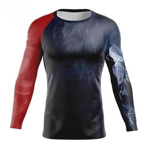 OEM Rash Guard pour homme de qualité supérieure, respirant, 220g, manches longues, imprimé par sublimation, polyester, pour la salle de sport, le fitness, le surf, la plongée - Product Image 5