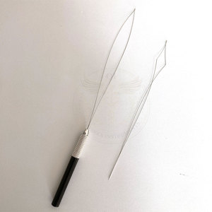 Aiguille de chargement de perles en acier inoxydable pour extensions capillaires, outil de coiffure professionnel et de pose de anneaux, conception durable - Product Image 3