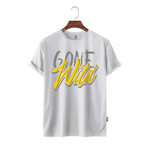 T-shirt décontracté pour homme, été 2026, léger, tricoté, 100 % coton, infroissable, écologique, séchage rapide, manches courtes, grande taille, avec logo frontal - Product Image 2