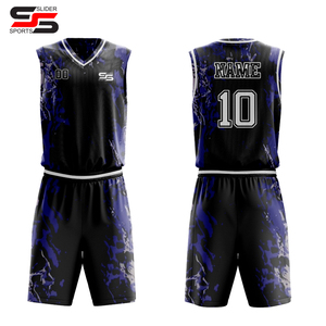 Uniforme de basket-ball respirant de haute qualité, évacuant l'humidité, séchage rapide, nouveau design personnalisé, 100% polyester, uniforme de basket-ball pour hommes - Product Image 1