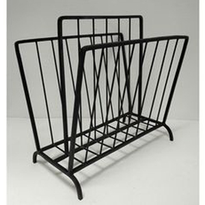 Revistero de hierro de calidad creíble, accesorios de decoración negros, precios razonables, boletín de noticias, trabajo de arte - Product Image 1