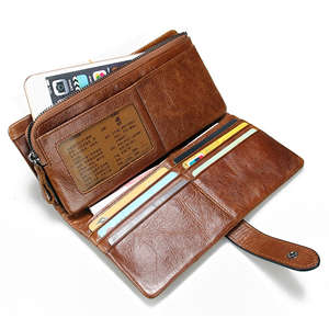 New Arrival High Quality Genuine Leather Men's Long <b>Wallet</b> Business Men's <b>Wallet</b> <b>Card</b> <b>Holder</b> Men's Long Money <b>Wallet</b> - Product Image 4