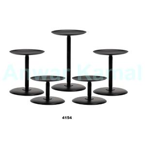 Lot de 3 bougeoirs en bois massif marron style moderne bougeoir pour fêtes de mariage et événements à la maison - Product Image 3