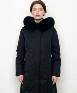 Offerte Scontate Giacca in Piuma d'Oca Grigia Nuovo Design Giacche Imbottite in Piuma d'Oca per <span class=keywords><strong>Donna</strong></span> Cappotti Invernali Lunghi con Cappuccio - Product Image 2