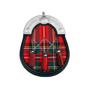 Tartan Sporran Custom Made product with best and bulk quality Tartan Sporrans Pin Lock Genuine Sporrans At Wholesale