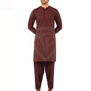 Hombres islámico Shalwar Kameez musulmán ropa tradicional diseño personalizado tela de algodón OEM suministro de fábrica - Product Image 1