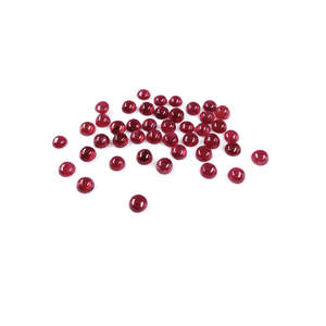 Rubí Natural de Bangkok de Alta Calidad, Calibrado, Cabujón, Corte Brillante, Redondos de 4mm y 5mm, Pulidos, Piedras Preciosas Sueltas, Base Plana, 8mm, Hermosos - Product Image 1