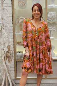 Fabricante de vestidos personalizados con estampado floral, hermoso vestido modesto y fluido de verano, vestidos largos modestos de diseñador de moda de lujo - Product Image 6