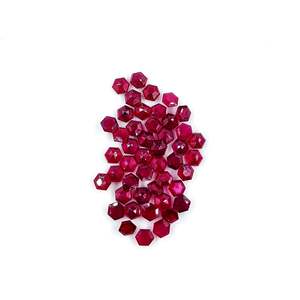 Rubis naturel de Bangkok, calibré, en forme de hexagone, pierre précieuse, taille brillante, taille coussin, taille ovale, tailles 3mm-9mm, traité thermiquement, couleur rouge clair - Product Image 2