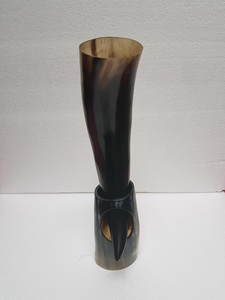 Viking Natural Animal <b>Drinking</b> Horn <b>Stand</b> Eco-Friendly Organic Material Custom Size Polished Brown Holder High Quality Custom - Product Image 2