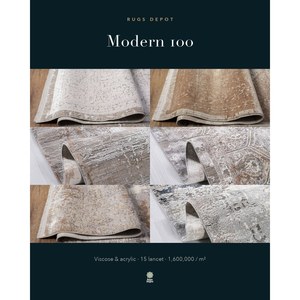 พรมวิสโคสและอะคริลิกแบบขายส่ง รุ่น MODERN 100 MD003 สีเบจ ผลิตด้วยเครื่องจักร พรมตุรกี สำหรับห้องนั่งเล่น โครงการโรงแรม - Product Image 3