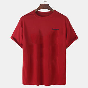 T-shirt unisexe pour homme en coton 100% de haute qualité, imprimé sur mesure avec un design tendance, tissu jersey surdimensionné, rouge, t-shirts personnalisés pour homme - Product Image 1