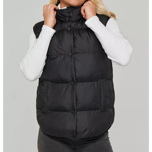 Tallas personalizadas para mujer al por mayor, chaleco acolchado liso a la moda, chaleco acolchado con logotipo personalizado impreso para mujer - Product Image 5