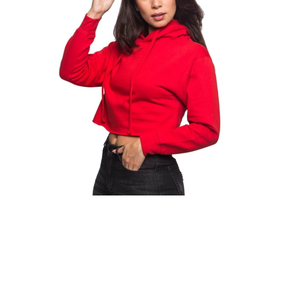 High Quality Cotton French Terry Plain Sweatshirt Crop Top Hoodies High Quality Crop Custom Women Made in Bangladeshi - Product Image 5