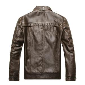 2025 automne hiver nouveau hommes en cuir PU moto veste détachable à capuche et coupe-vent Style rétro coupe ajustée Design de mode - Product Image 3