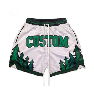 Customized Men's Double <b>Layer</b> Mesh Shorts 5-7 Inch Inseam Breathable Quick Dry Outdoor Running Solid Pattern 100% Polyester - Product Image 1