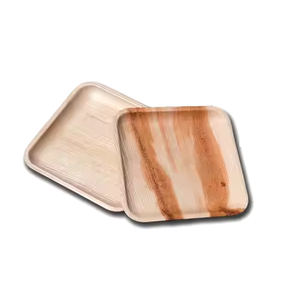 Assiette de bambou en bois feuille de palmier areca à emporter biodégradable compostable bon marché pour la nourriture - Product Image 5