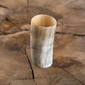 Luxury Polished <b>Viking</b> <b>Cup</b> Mug Food Safe Genuine Horn Drinking Horn with Nautical Style Angel Leather Holder - Product Image 3