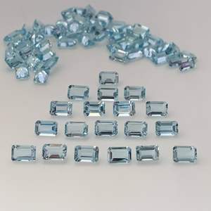 Haute qualité aigue-marine bleu coussin pierre octogone coupe Quartz rose naturel Semi précieux pierres précieuses en vrac pour bijoux - Product Image 2