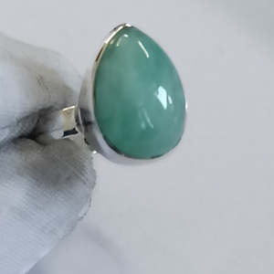 Bague en argent amazonite pour femme, artisanale, argent sterling 925, pierre amazonite en forme de poire, tailles 4 à 13, cadeau pour elle - Product Image 6
