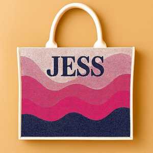 กระเป๋าถือแบบลำลองทำมือจากอินเดีย ประดับลูกปัดแก้วหลากสี รูปทรงบาแกตต์  ได้รับการรับรองจาก MS Handicraft  สามารถปรับแต่งรูปทรงได้ - Product Image 1