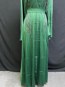 Abaya Vintage Estilo Dubái Más Vendida para Mujer, Tradicional Islámica, Manga Larga, Dobladillo Acampanado, Largo MAXI, Poliéster Ligero - Product Image 5
