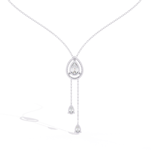 Collier en diamant rond cultivé en laboratoire pour femmes, or 18 carats, 1,81 ct, accessoire de mariage - Product Image 3