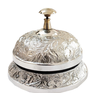Campana de Escritorio de Latón Grabada Vintage, Campana Decorativa de Calidad Superior para Uso en Hoteles y Restaurantes - Product Image 4
