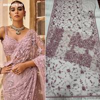 Nouvelle arrivée de vêtements de mariage, sari de qualité supérieure en filet avec broderie de paillettes, fournisseur de sari d'Inde, sari love