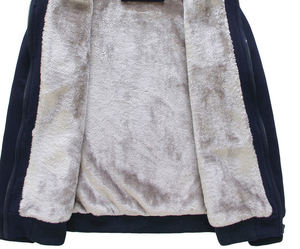 Unisex Regular Fit Plus Size Heavyweight Winter Sweatsuit Sets con el interior de piel logotipo personalizado al por mayor - Product Image 2