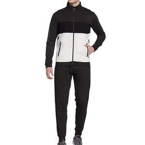 Cremallera completa Poliéster Dos tonos Ligero Transpirable Hombres Ropa de entrenamiento Jogging Fitness Gimnasio Deportes Chándales - Product Image 4