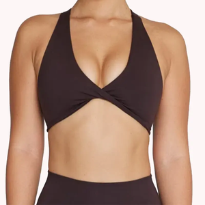 Sujetador de entrenamiento de Yoga sin costuras personalizado para mujer, ropa de entrenamiento ligera de talla grande con cremallera frontal de impacto, ropa deportiva - Product Image 4