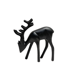 Sculptures de cerfs en aluminium décoratives pour table de Noël, décorations attrayantes, statue de renne noir, sculptures d'animaux - Product Image 2