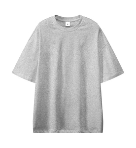 T-shirts en coton biologique surdimensionnés de qualité supérieure, lavés à l'acide, personnalisés, vierges, teints en pièce, imprimés vintage, pour hommes - Product Image 4