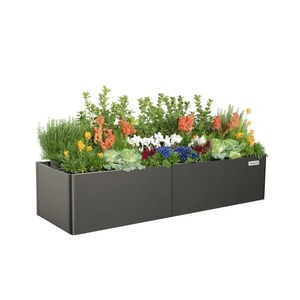 Maceta de metal negro de lujo con acabado de alta calidad, perfecta para exhibición de plantas de jardín de oficina contemporánea - Product Image 4