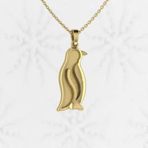 Pendentif Breloque en Argent Massif 925 de Haute Qualité, Motif Mini Pingouin, avec Monture Vierge pour Remplissage DIY (Lait Maternel, Résine), Bijou Souvenir - Product Image 1