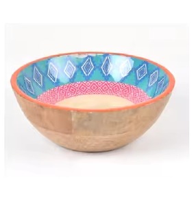 Bols écologiques vibrants motifs animaux polis sur émail de bois durable imprimé pour servir des soupes - Product Image 2