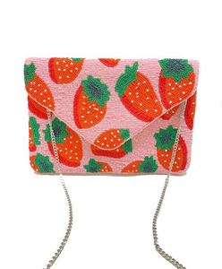 Pochette de soirée brodée de haute qualité avec des perles fantaisie et un style de bijoux imposant - Product Image 6