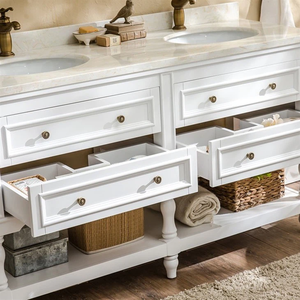 Offre spéciale Armoire moderne de luxe en bois de teck massif Vanités de cuisine sculptées de haute qualité pour l'école Salon Appartement Utilisation - Product Image 5