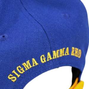 Sigma แกมมา Rho sgrho หมวกแก๊ปสโมสรสีทองสีน้ำเงิน20ผ้าขนสัตว์80คริลิคปักหมวกเบสบอลปรับได้ด้านหน้าด้านหลัง22 - Product Image 5