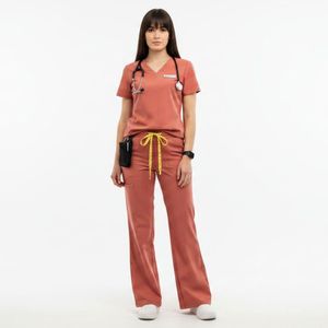 Custom Nurse Scrubs <b>Set</b> Breathable Medical Uniform Comfortable Hospital Workwear OEM Design Scrub Suit Wholesale - Product Image 3