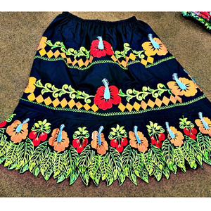 Ropa de mujer una línea falda con estampado Floral 100 algodón Venta caliente Casual patrón largo estampado Floral Casual Mini falda para mujer - Product Image 6