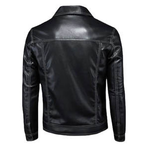 Chaqueta de cuero para hombre personalizada de calidad más popular, chaqueta de cuero para moto de alta calidad hecha en Pakistán para hombre - Product Image 4