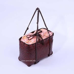 กระเป๋าโท้ทจับไม้ไผ่ธรรมชาติทำจาก100% ผ้าใบหนังหลากสีสไตล์แฟชั่นหรูหราปรับแต่งได้โดยตรงจากโรงงานเวียดนาม - Product Image 3