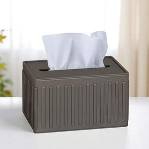 Nouveau support de papier de soie fini or en laiton décoratif en métal Durable pour la maison et l'hôtel décorations de table boîte à mouchoirs Rectangle - Product Image 1