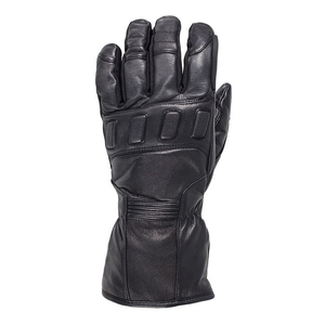 Gants de course noirs de haute qualité Gants de moto et de moto en cuir véritable d'hiver avec des caractéristiques de ski en plein air de sports chauds - Product Image 1
