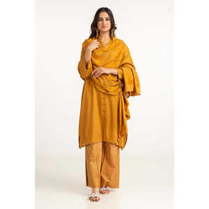 Camisa Informal de Viscosa Acrílica Teñida con Dupatta de Jacquard de Terciopelo GLM-23-56 para la Temporada de Otoño - Product Image 1